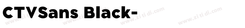 CTVSans Black字体转换